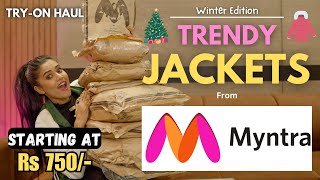 Latest amp Trendy WINTER JACKETS from MYNTRA 🩷  Honest Review Tryon  Gimaashi [upl. by Menell]