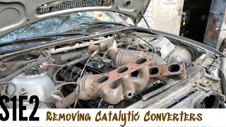 S1E2 Removing The Catalytic Converters BMW 330xi E46 [upl. by Udell405]