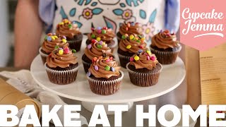 Bake At Home  Chocolate Cupcake Recipe amp Tutorial  Cupcake Jemma [upl. by Northington]