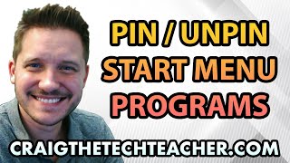 How To Pin Or Unpin Programs To The Windows 10 Start Menu 2022 [upl. by Therese]