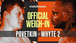 Alexander Povetkin vs Dillian Whyte amp undercard weighin [upl. by Ttimme]