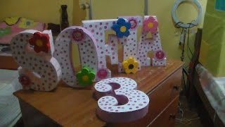 DIY Como hacer letras y numeros 3D [upl. by Gershom]