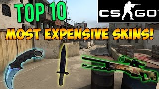 CS GO  Top 10 Most Expensive Skins amp Rare Weapons 2015 Counter Strike Rarest Knives amp Skins [upl. by Secundas653]